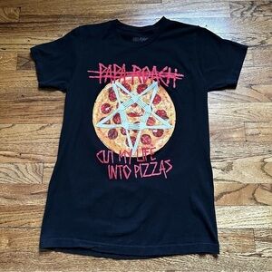 Papa Roach Cut My Life In to Pizzas Band Tee Sz S